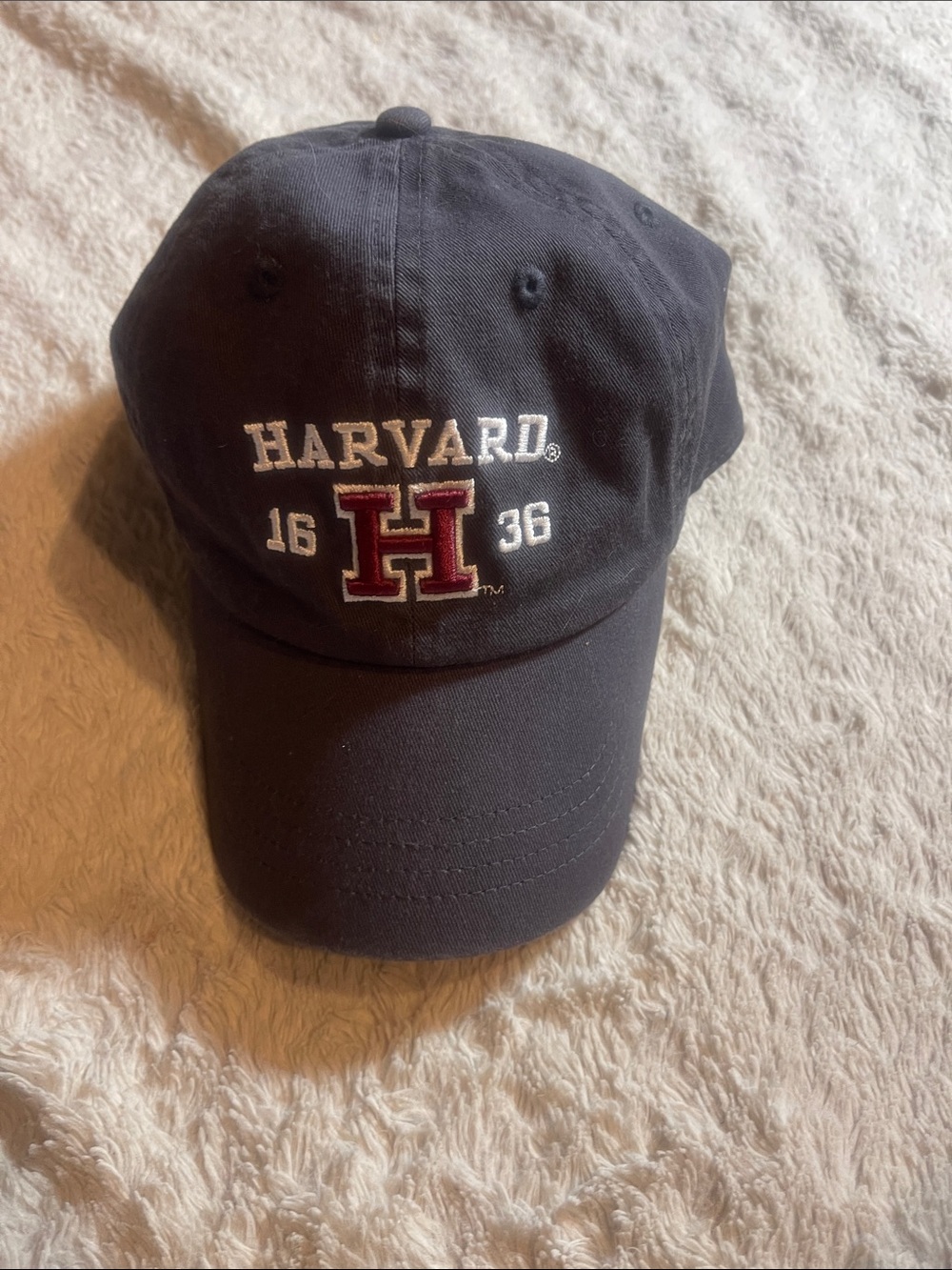 Harvard baseball cap grey